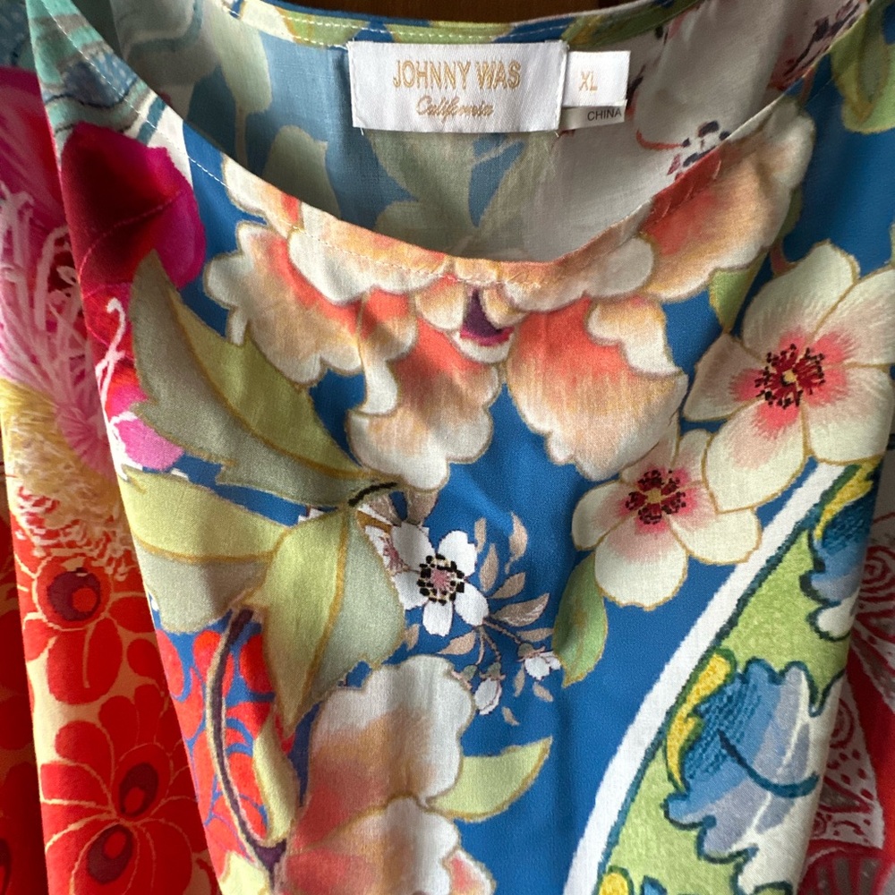 Johnny Was Multicolor Floral Tunic
